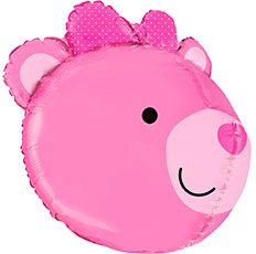 Шар Медвежонок 3D (розовый) 60см