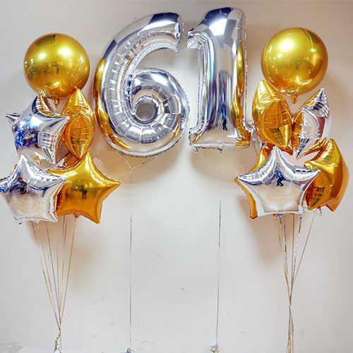 Композиция шаров с цифрой №001 Композиция шаров с цифрой №001