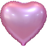 Шар Сердце Розовое сатин 40см
