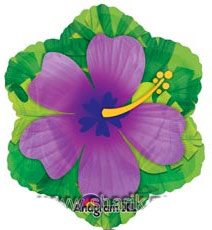 Шар Цветок Гибискус (фиолетовый) 45см