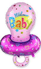 Шар Соска Welcome Baby (розовая) 95см
