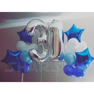 Композиция шаров с цифрой №063 Композиция шаров с цифрой №063