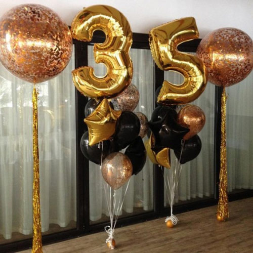 Композиция шаров с цифрой №033 Композиция шаров с цифрой №033