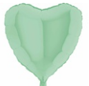 Шар Сердце Мятный Макарунс 40см