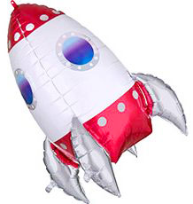Шар Ракета Белая 70см