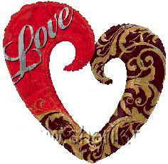 Шар Сердце Вензель Love 85см