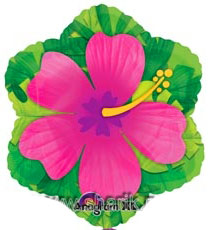 Шар Цветок Гибискус (розовый) 45см