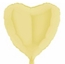 Шар Сердце Макарунс Желтый 80см