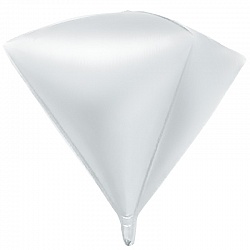 Шар Алмаз Белый 55см