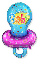 Шар Соска Welcome Baby (голубая) 95см