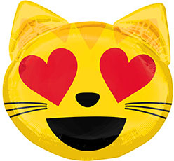 Шар Смайл Кот Влюбленный 50см