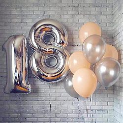 Композиция шаров с цифрой №015