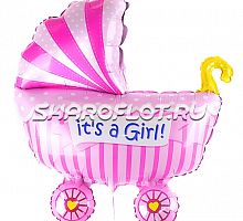 Шар Коляска It's a Girl 95см
