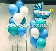 Фонтаны из шаров на выписку малыша