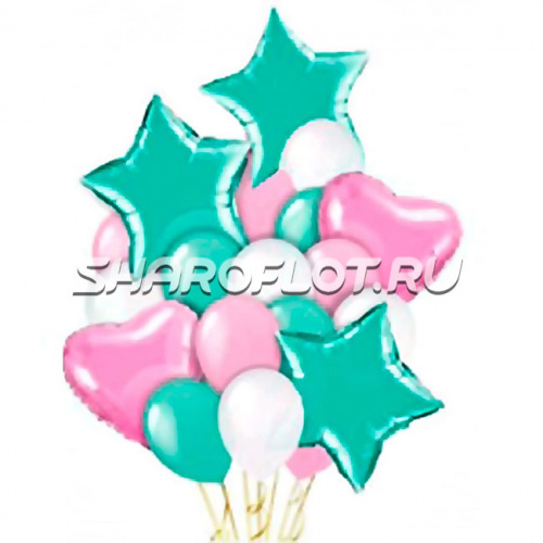 Композиция «Мятно-розовое настроение»