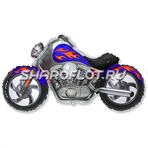 Шар Мотоцикл Чоппер синий 105см