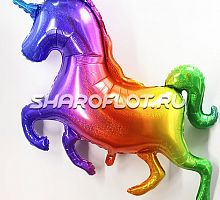 Шар Единорог радужный 50см