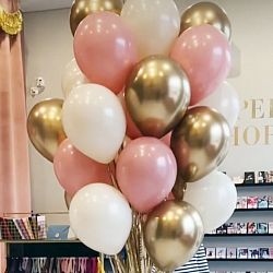 Шарики Розовые Золотые нежные 30см
