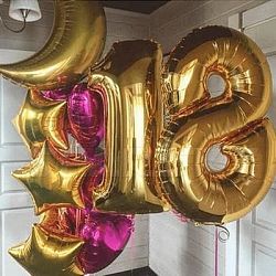 Композиция шаров с цифрой №092