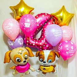 Сет из воздушных шаров Дружба Скай и Крепыша