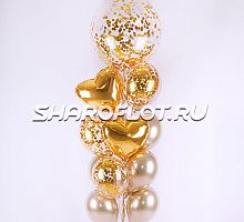 Большой фонтан из золотых шаров