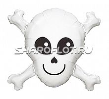 Шар Череп с костями 75см