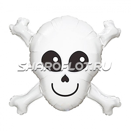 Шар Череп с костями 75см