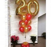 Композиция шаров с цифрой №098