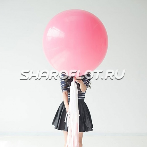 Большой шар с тассел гирляндой Розовый