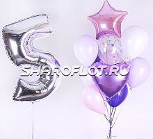 Набор шаров на 5 лет девочке