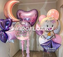 Оформление для дома на выписку девочки