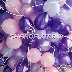 Шары сиреневые, фиолетовые, розовые 30см