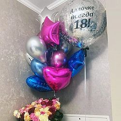 Композиция на день рождения с надписью №6