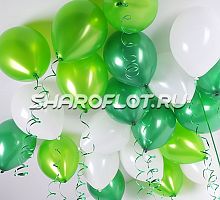 Шары Зеленые Белые 30см