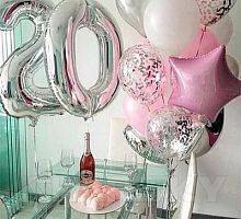 Композиция шаров с цифрой №077