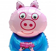 Шар Свинка Мальчик 65см