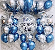 Украшение шариками «Хромовое безумие А-А-А»