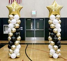 Стойка с шарами Хром 2м