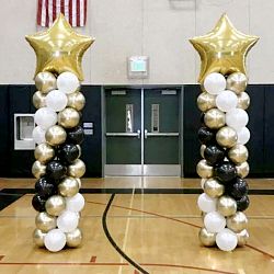 Стойка с шарами Хром 2м