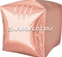 Шар Куб Розовое Золото 41см