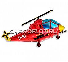 Шар Вертолет (красный) 90см