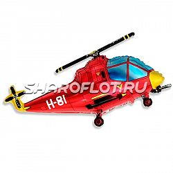 Шар Вертолет (красный) 90см