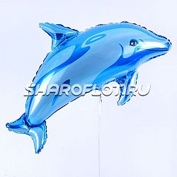 Шар Дельфин (голубой) 90см