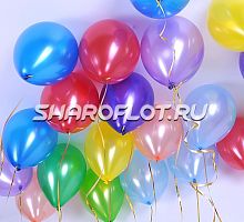 Шарики на потолок Металлик Ассорти 30см