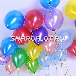 Шарики на потолок Металлик Ассорти 30см