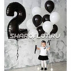 Композиция шаров с цифрой №032