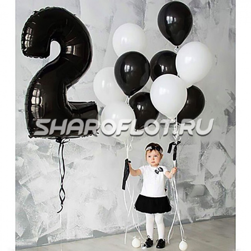 Композиция шаров с цифрой №032