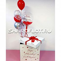 Коробка сюрприз с воздушными шарами