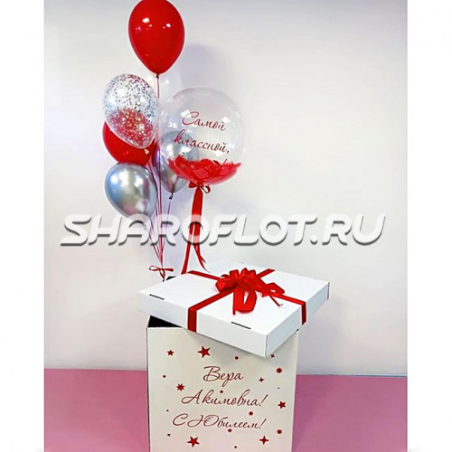 Коробка сюрприз с воздушными шарами