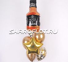 Фонтан шаров с бутылкой Виски